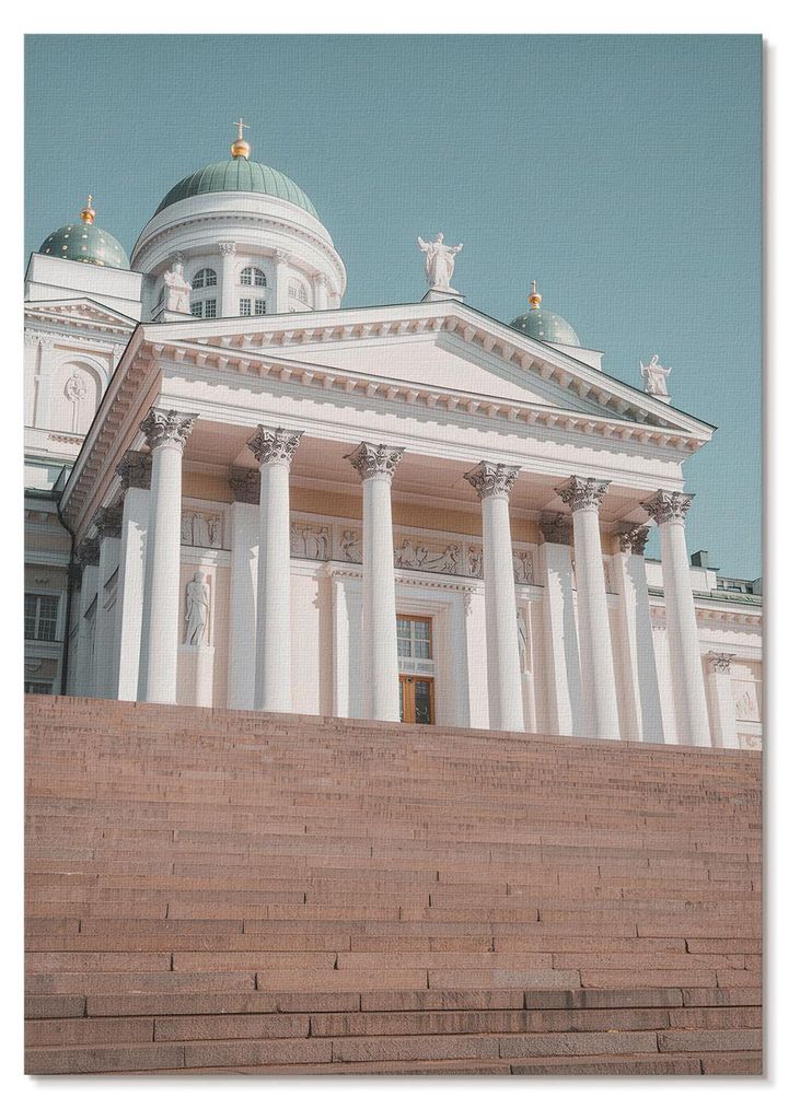 POSTER - 21x29 cm (A4) - Lother - Gebäude mit Säulen und eleganten architektonischen Details - Wandbild für Wohnzimmer Schlafzimmer & Flur, Mode...