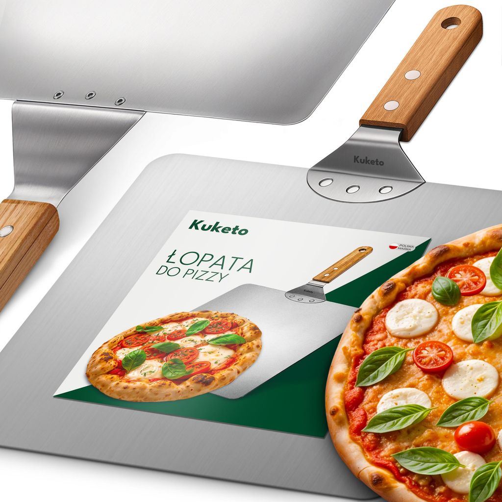Kuketo | Pizzaschaufel & Brotschieber 30 cm – Edelstahl – Produktbild 