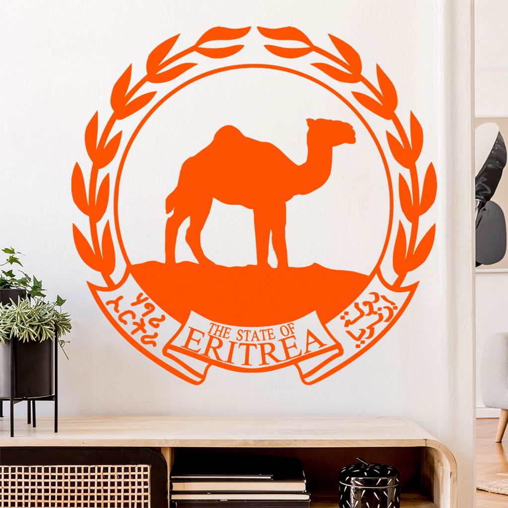 Eritrea Wappen Wandtattoo Wandaufkleber Wall Sticker - Dekoration, Küche, Wohnzimmer, Schlafzimmer, Badezimmer