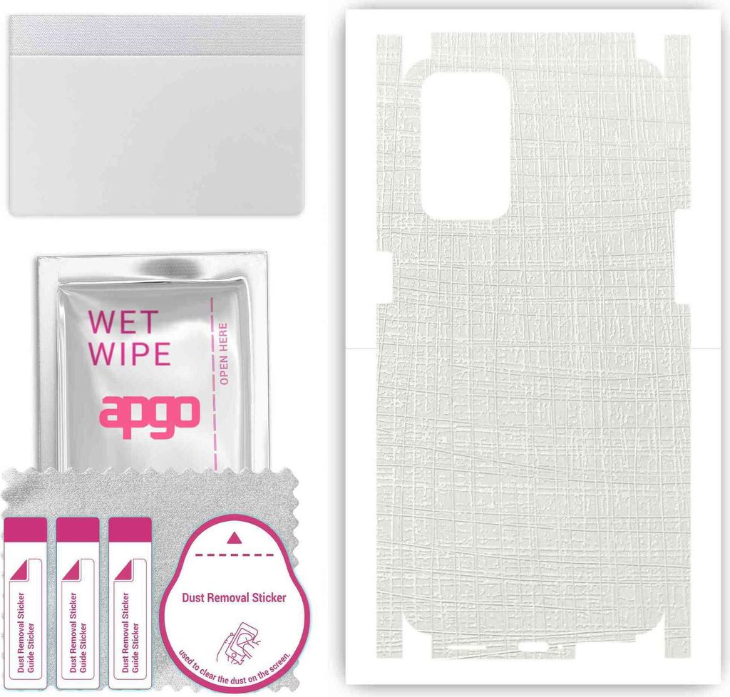 apgo Rückseite + Seiten Schutzfolie, Skin, kompatibel mit Oppo Reno 6 5G, Hinten Displayschutzfolie aus Vinylfolie, kratzfest, einfache Montage - ...
