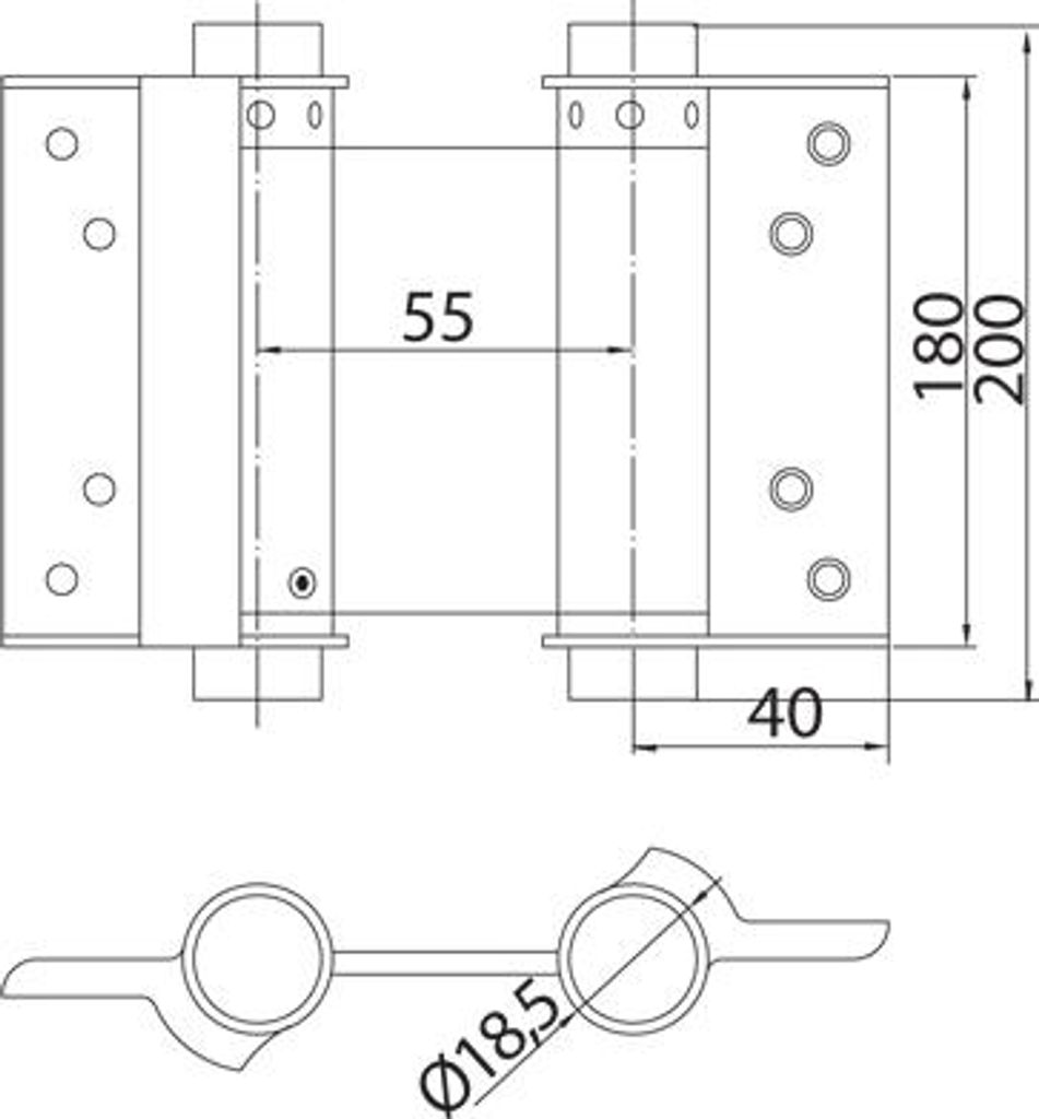 Zawias obrotowy 180 INOX 3033-180 Zdjęcie produktu 