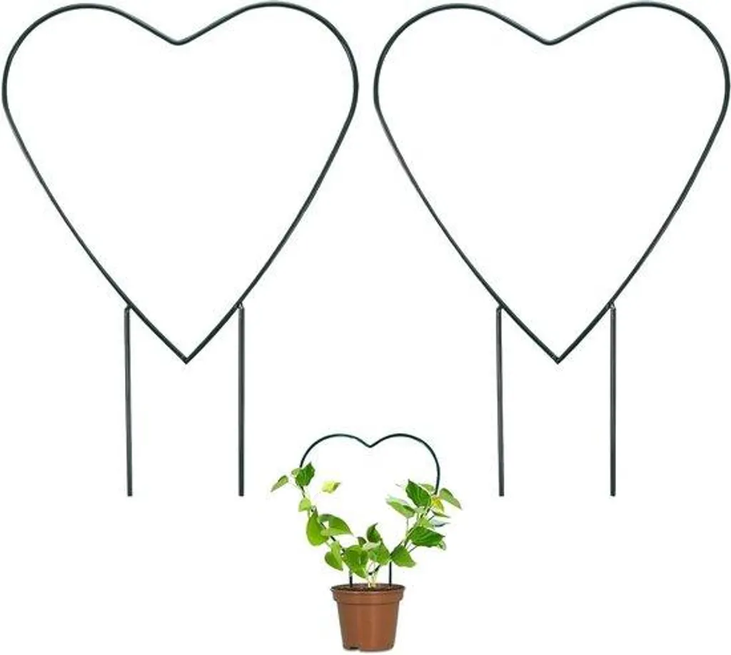 Treillis pour plantes en pot 318 cm - Lot de 2 supports verticaux noirs