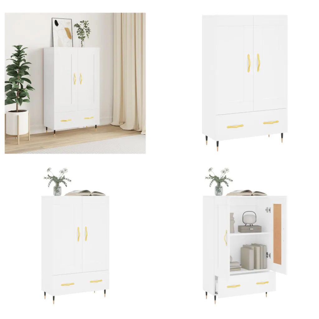 Mobile Credenza Bianco vidaXL 115cm | Design Contemporaneo e Funzionale