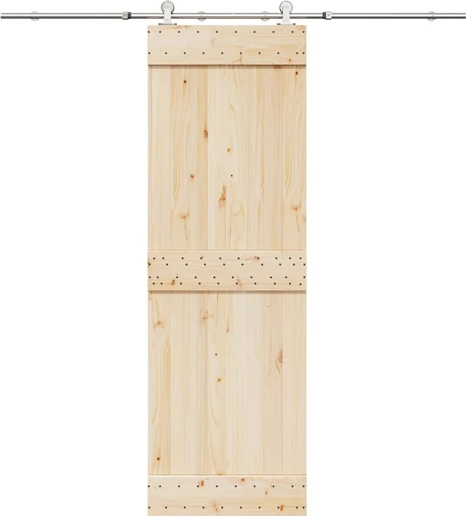 Mécanisme porte coulissante 200 cm acier inoxydable avec finition argentée