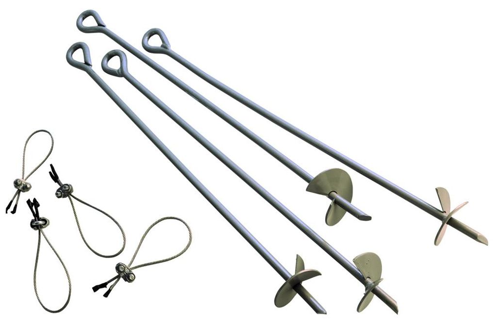 ShelterLogic Metall Bodenanker Sturmanker 4 Stück Silber 69 Produktbild 