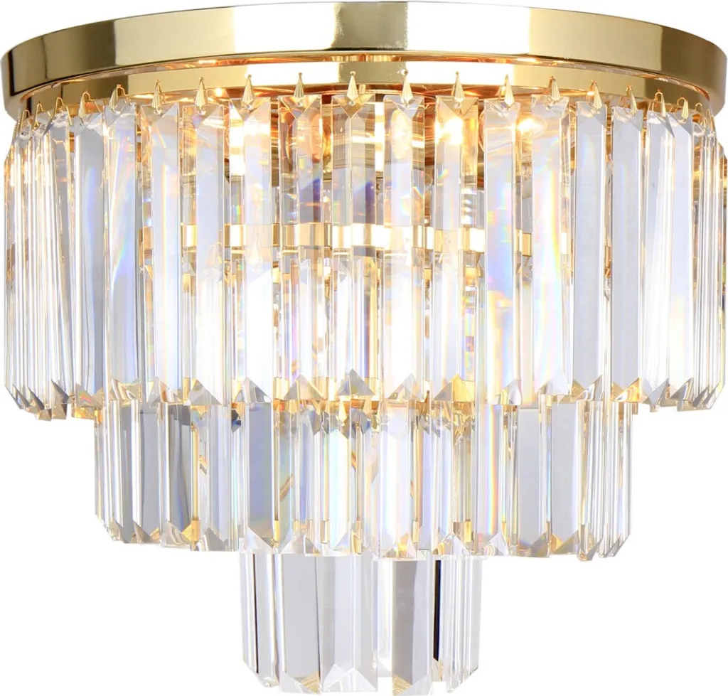 Éclairage de plafond décoratif AMEDEO en or pour une ambiance de luxe