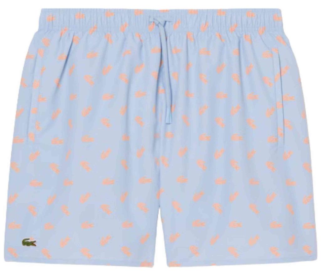 Bañadores Hombre Del Marchio Lacoste Del Modello Mh1851 Blu Immagine del prodotto 