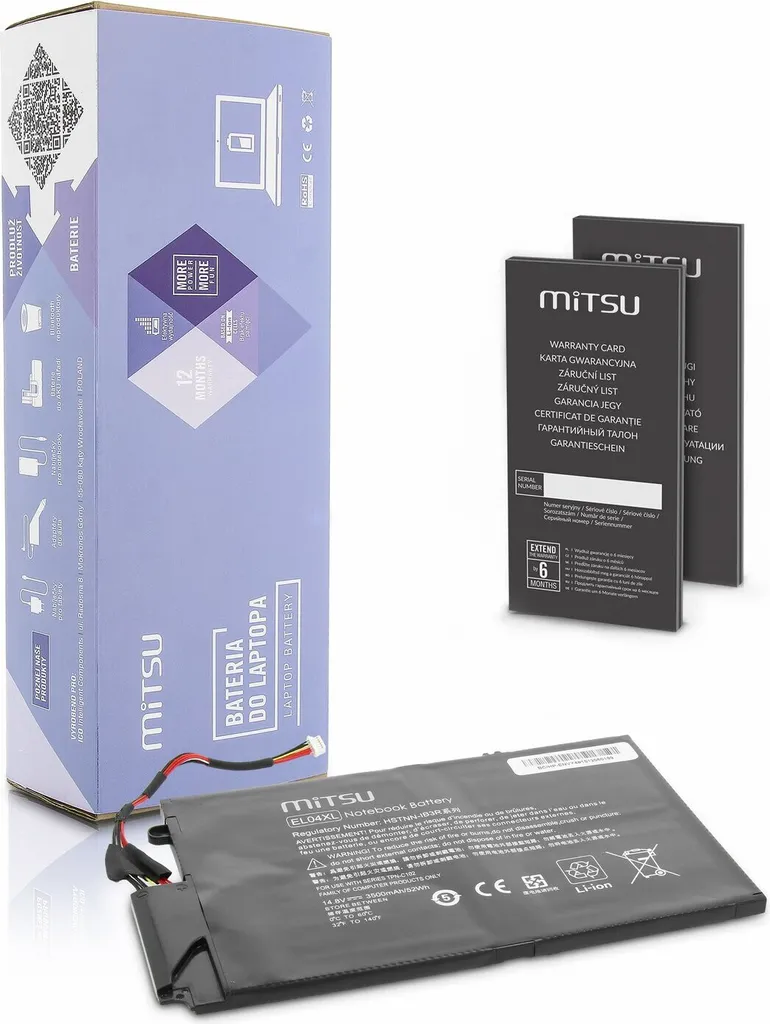 Batterie Mitsu 3200 mAh pour HP Envy 4 - Cellules Longue Durée