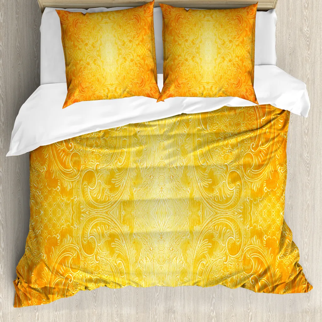 Set Copripiumino Giallo Abakuhaus 155x220 Anti-Acaro Federa 80x80