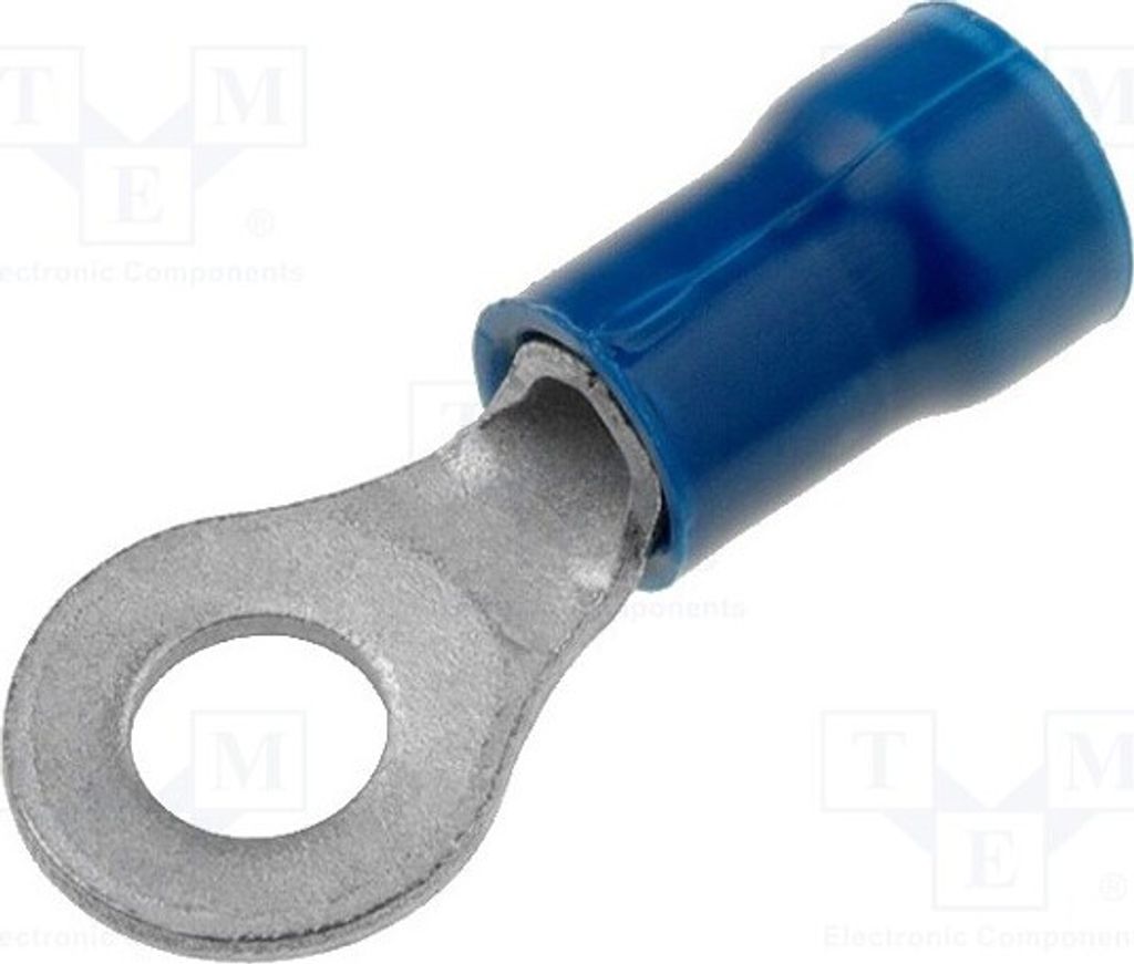 5x Kabelschuh: Ring 1,25÷2mm2 Klemmverbindung M4 Ø: 4,3mm blau 34160 Isolierte Ko