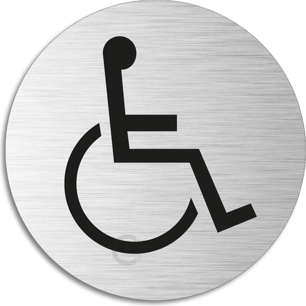 Schild - Rollstuhl | Türschild aus aus Aluminium Produktbild 