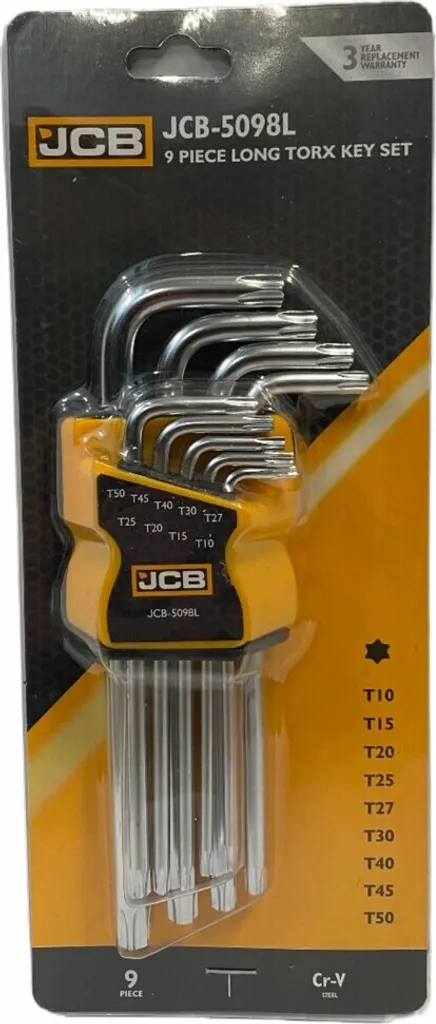 Set Chiavi Torx JCB 9 Pezzi | Indispensabile per Restauro e Manutenzione