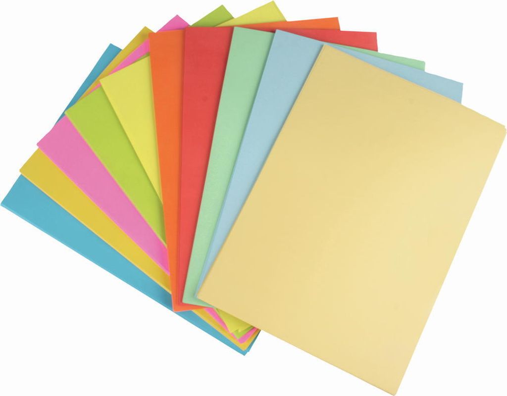 100 Blatt farbiges Druckerpapier / 10 verschiedene Produktbild 1