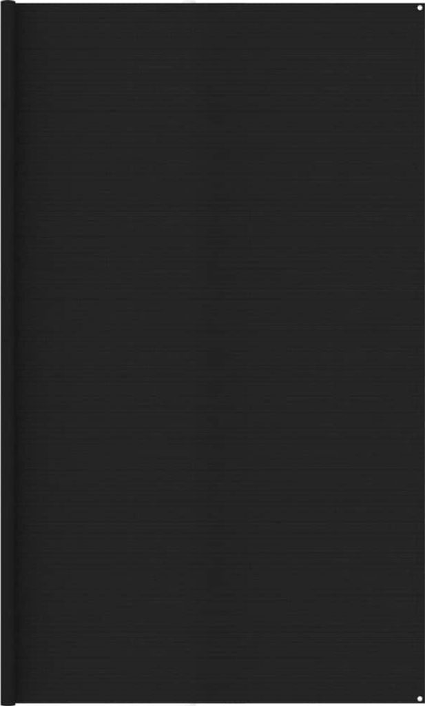 Zeltteppich 400x400 cm Schwarz HDPE
