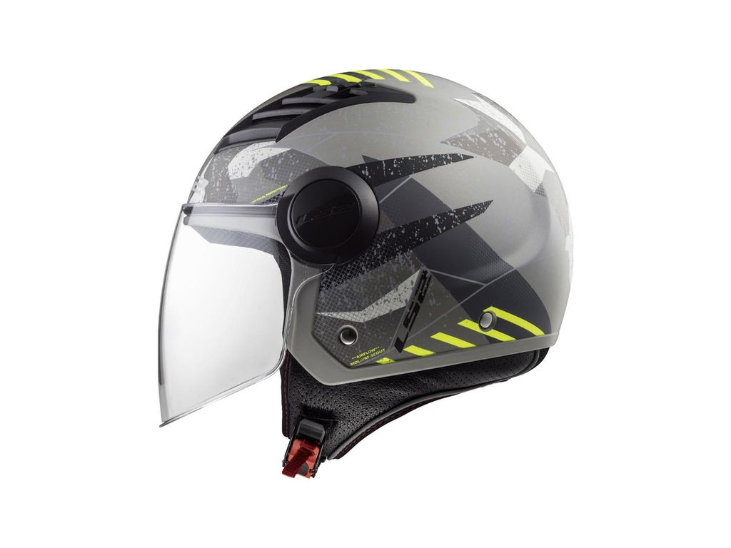 LS2 Jethelm OF562 AIRFLOW XXL Grau / Gelb matt