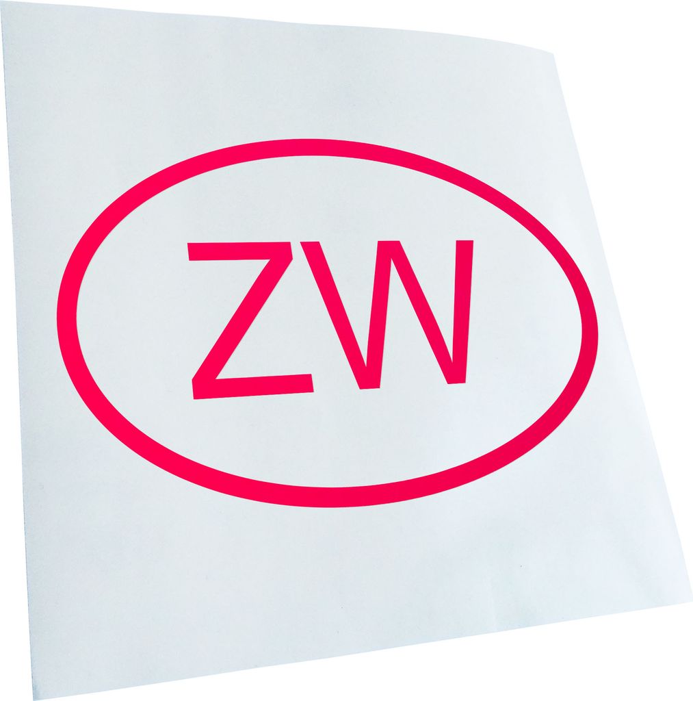 Kiwistar - Autoaufkleber - Simbabwe ZW Heckscheibe - Aufkleber für Auto Kfz Fahrrad, LKW, Truck Mofa