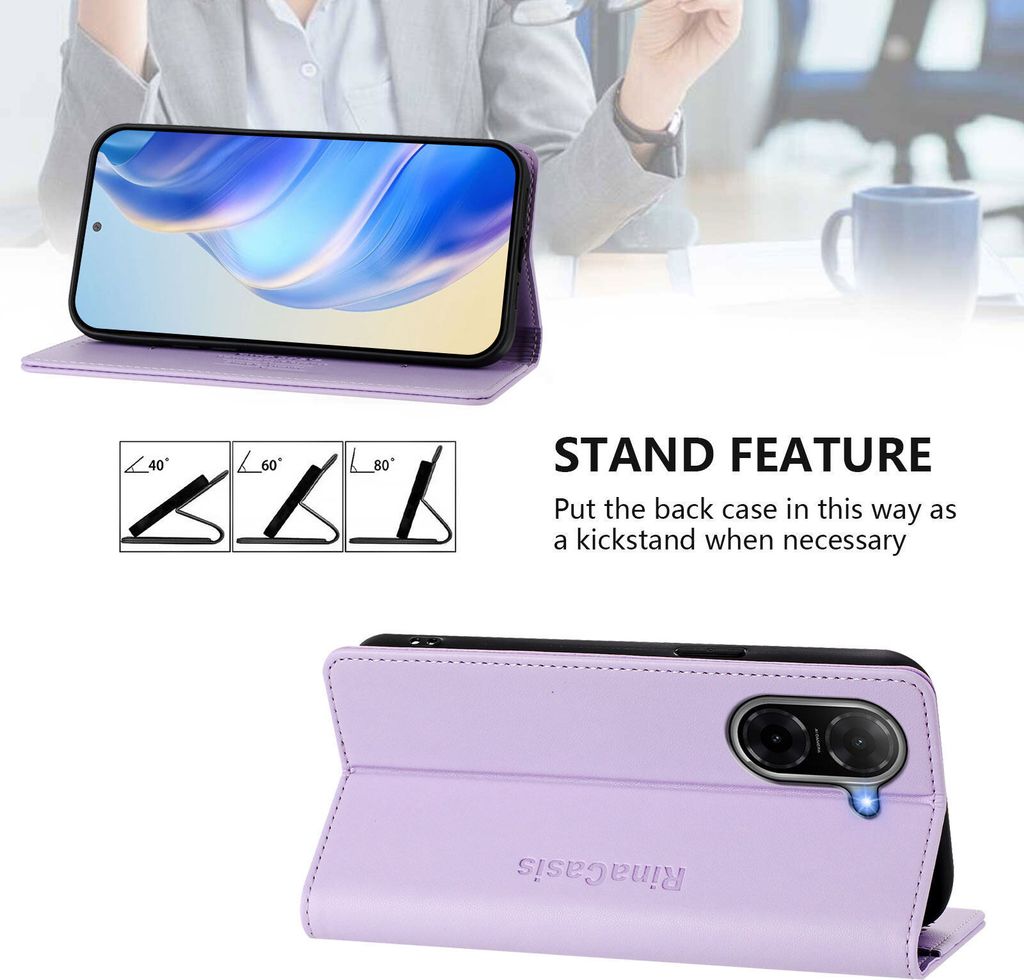 SEAHAI Cover per Xiaomi Redmi A5 4G, Custodia Pelle Flip Portafoglio con Kickstand/Slot per Schede/Protezione RFID, Premium PU/TPU Antiurto Magnetica Libro Case - Blu