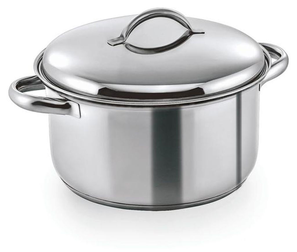 4x Fleischtopf mit Deckel Cookware 19, Ø 24 cm, 6 ltr., Chromnickelstahl