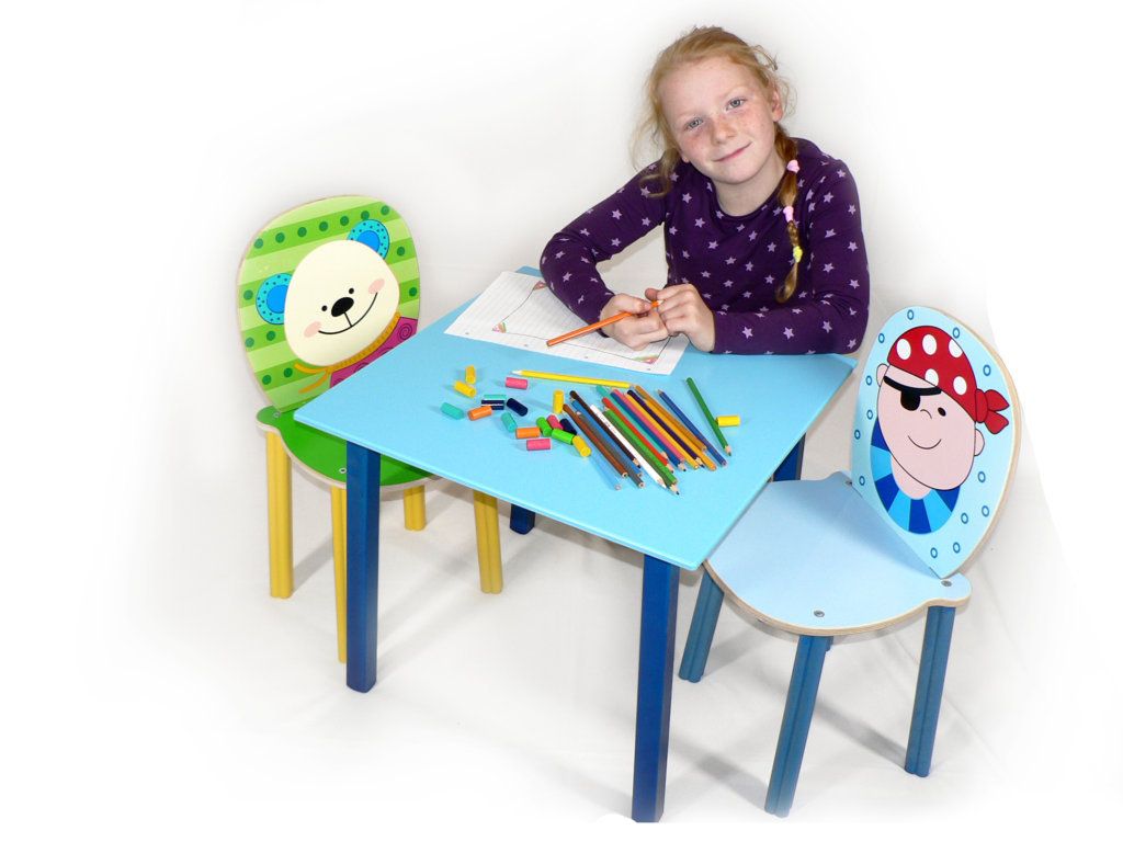 Zimmerdekoration Kindertisch blau BxLxH 500x500x430mm NEU