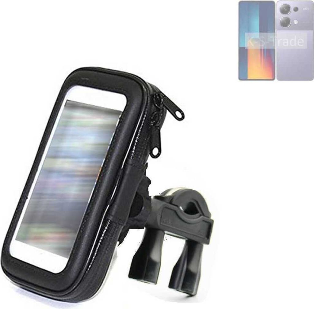 K-S-Trade Fahrrad-Halterung kompatibel mit Xiaomi POCO M6 Pro Handy-Halterung Halter Lenkstange Fahrradhalterung Motorrad Bike Mount Wasserabweisend
