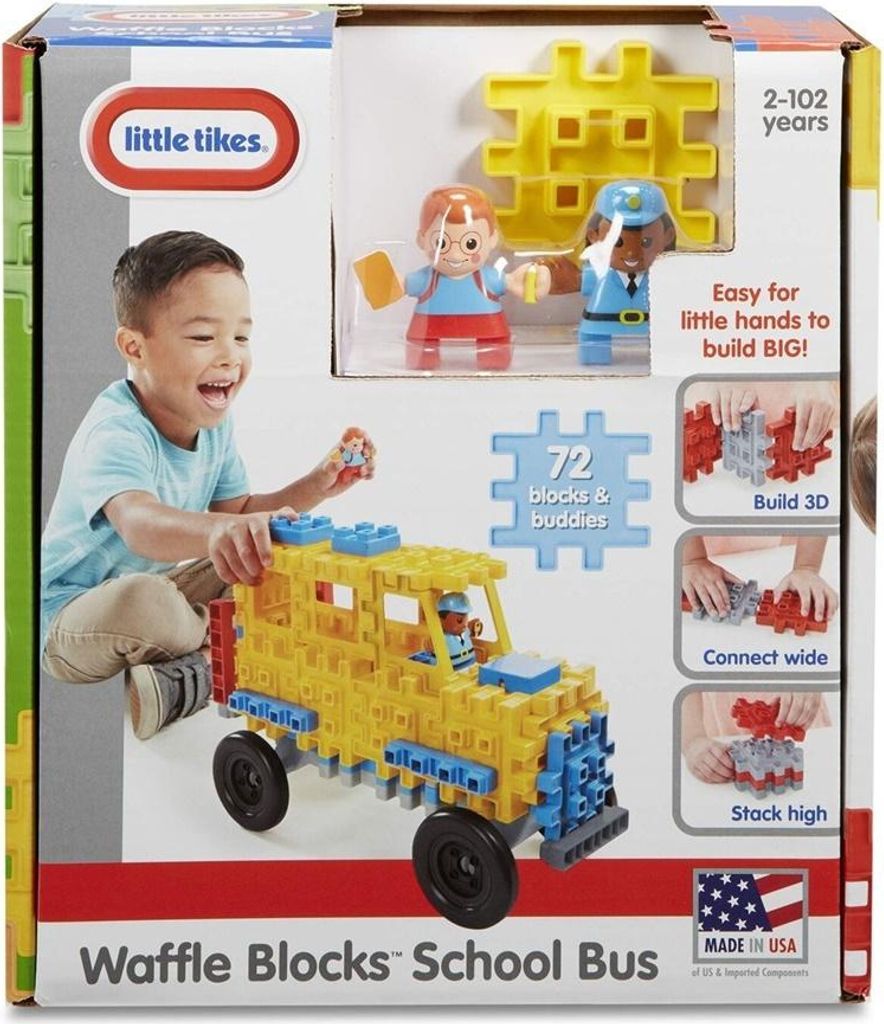 Little Tikes - Klocki Waffle - Zestaw Autobus szko Produktbild 