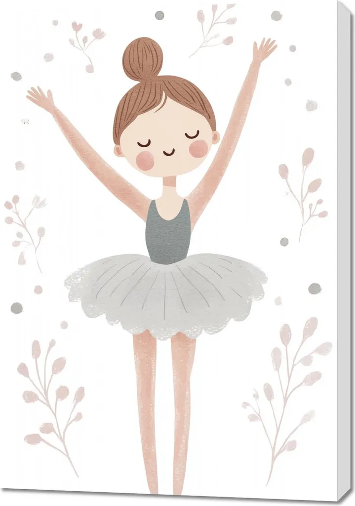 Quadro Cameretta Ballerina 70x100: Decorazione Parete Magica Danza