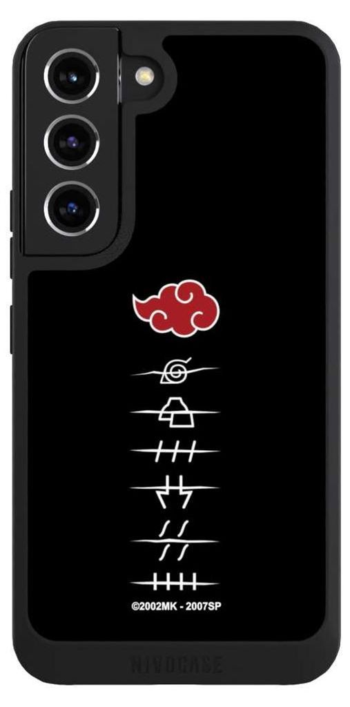 NIVOCASE Handyhülle für Samsung Galaxy S22 Hülle NIVOpure Case Schwarz Naruto Shippuden Offizielles Lizenzprodukt Akatsuki