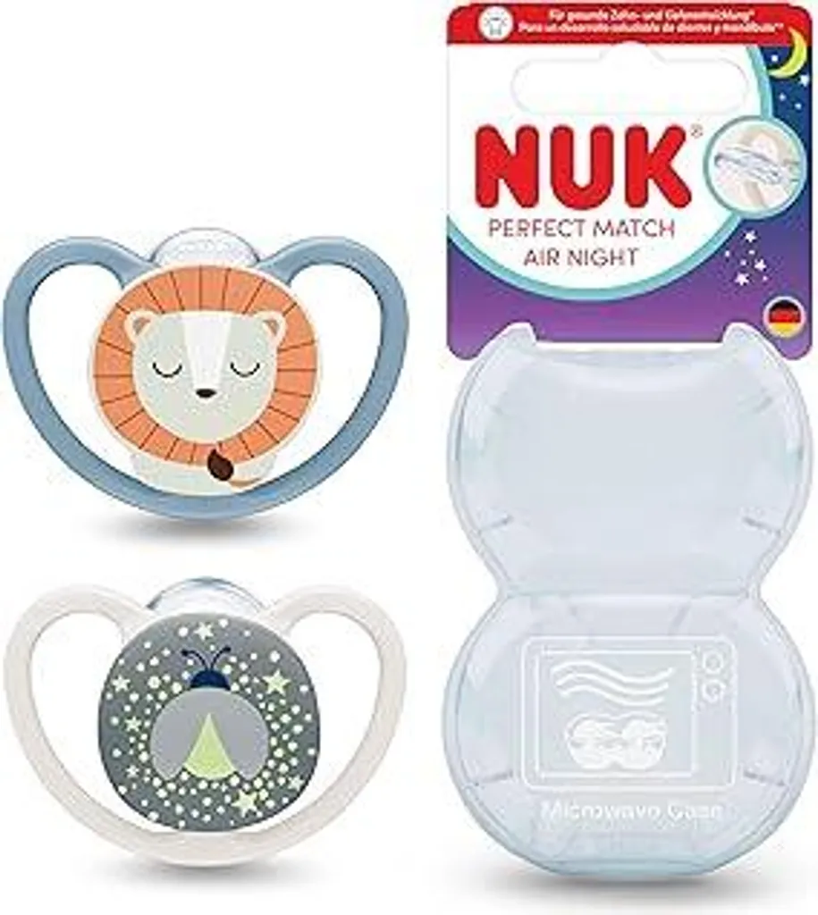 Set 2 Ciucci NUK Perfect Match Air Night 0-6 Mesi Leone | Shop Online