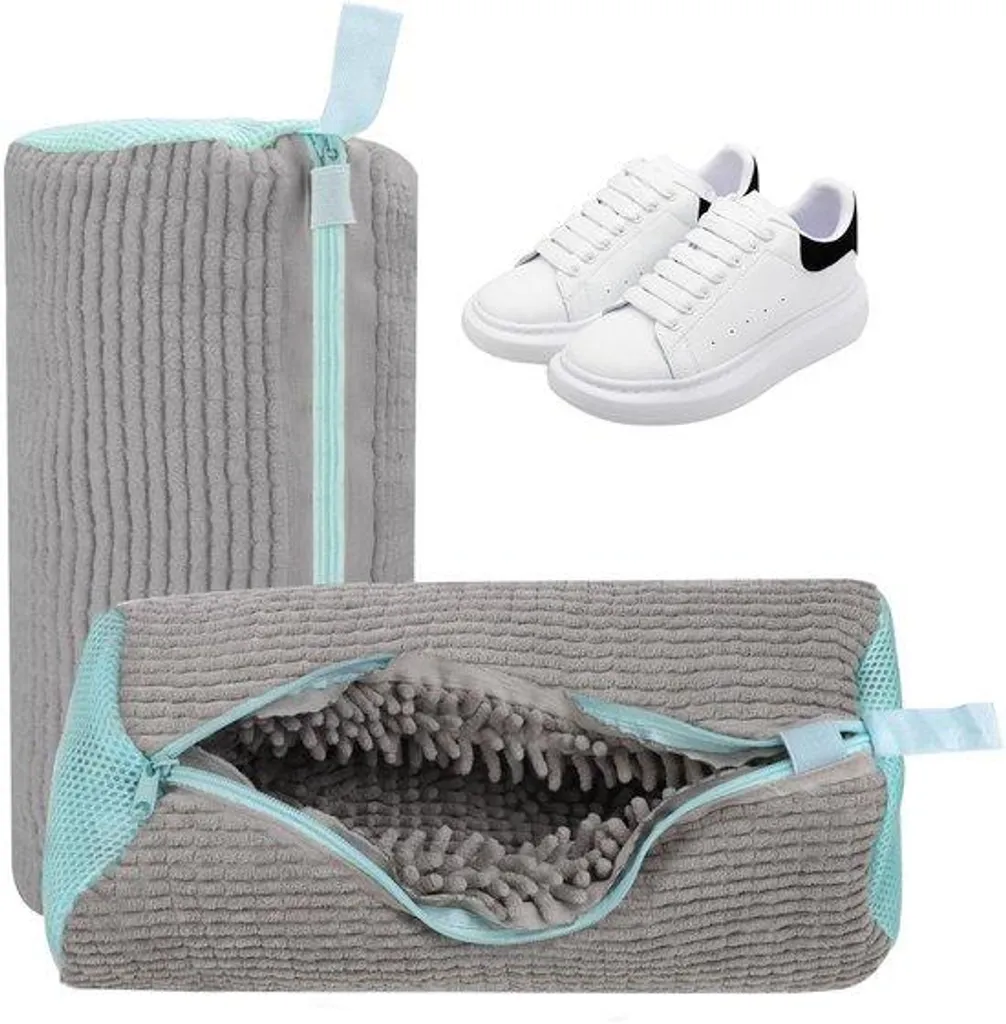 Sacs de toilette gris anti-fuite 40x20 cm réutilisables lot de 2
