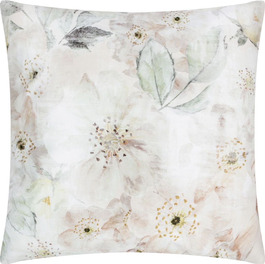 Evans Lichfield - Floral - Kissenhülle "Canina", Für Außen RV3361 (43 cm x 43 cm) (Naturweiß)