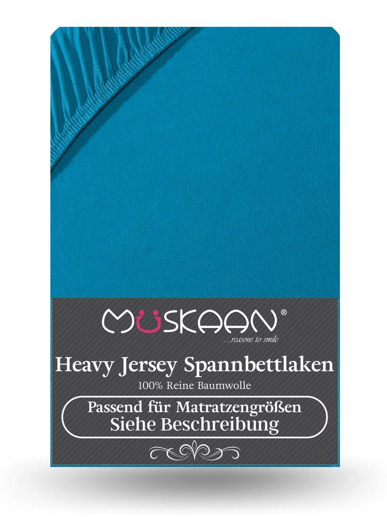 Heavy Jersey Spannbettlaken 140x200 cm - 160x200 cm + 15 cm Produktbild 