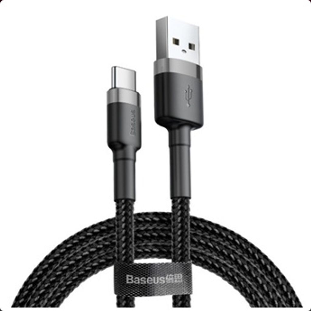 Baseus CATKLF-CG1 USB Kabel 2 m USB A USB C Schwarz  Grau Produktbild 