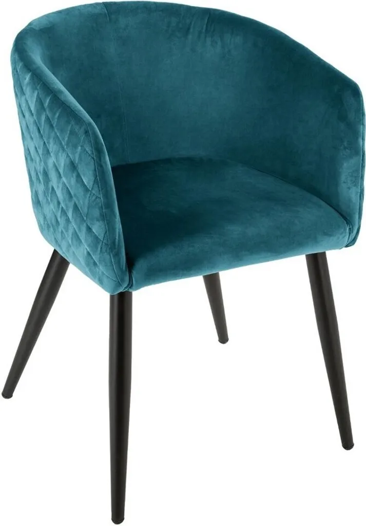 Eazy Living Chaise de salle à manger Aldo bleue - Design scandinave