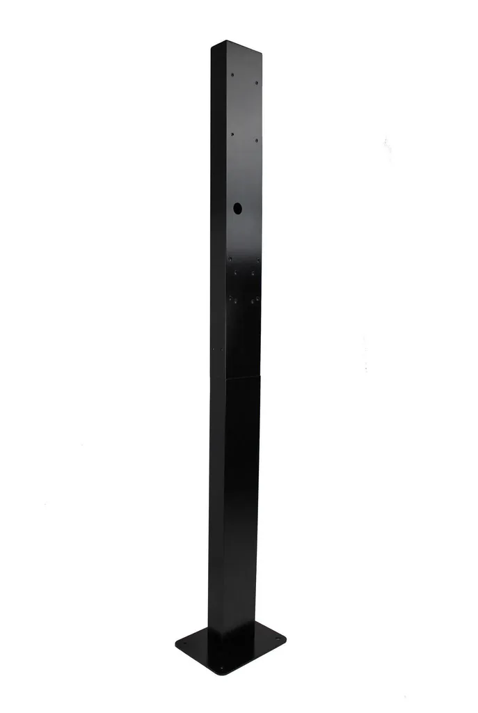 Support Zaptec Go 2 résistant aux intempéries - Métal poudré noir 149cm