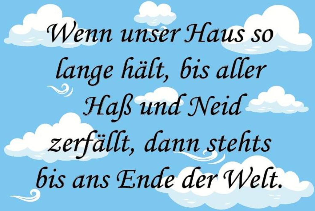 Blechschild Spruch 20x30 cm Notrufnummern Deutschl. Schild