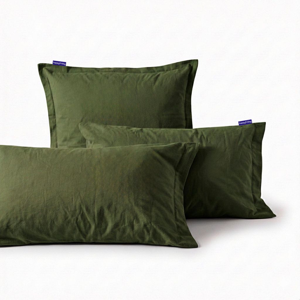 Copricuscino Basic verde oliva 60x70 cm 100% cotone  Europe Immagine del prodotto 