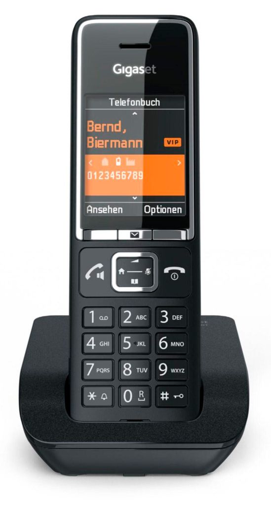 Gigaset Comfort 550 Schnurlostelefon schwarz/chrom Produktbild 