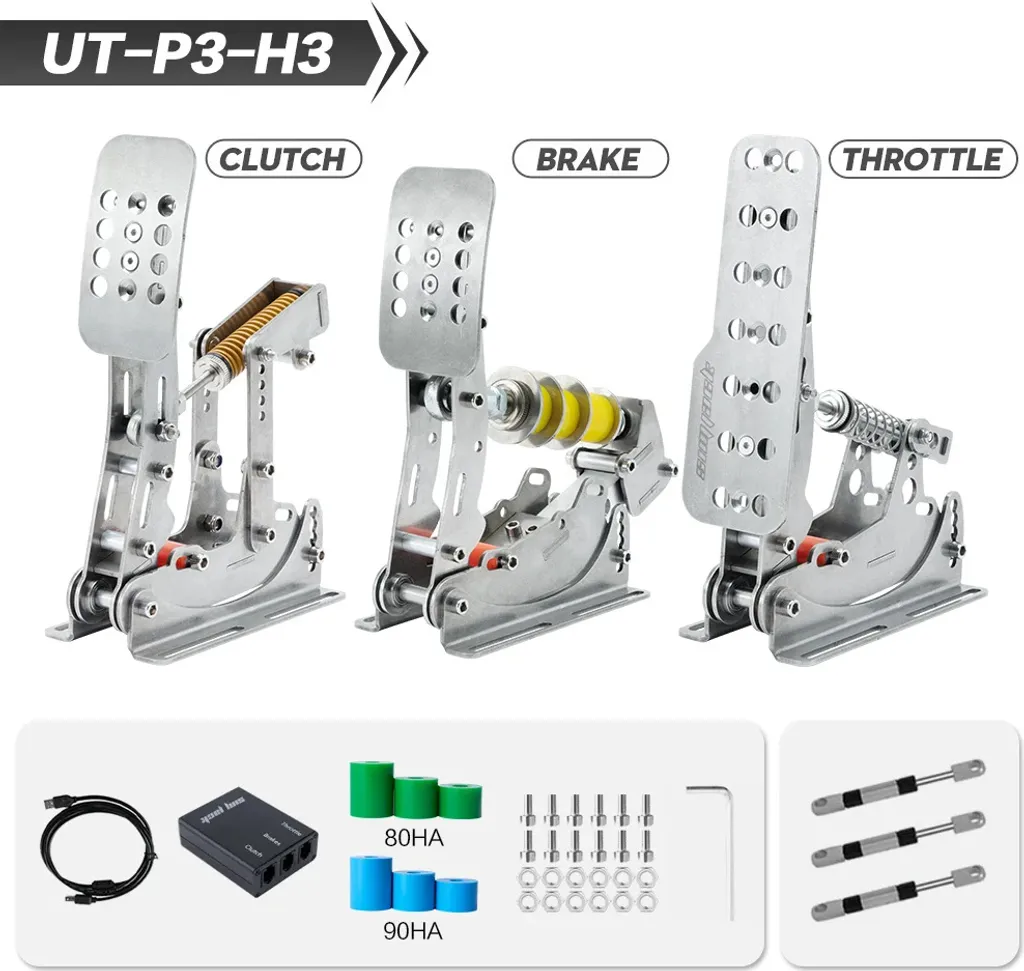 Pédales SIMJACK UT Inox à Épaisseur Variable et Haute Précision UT-P3