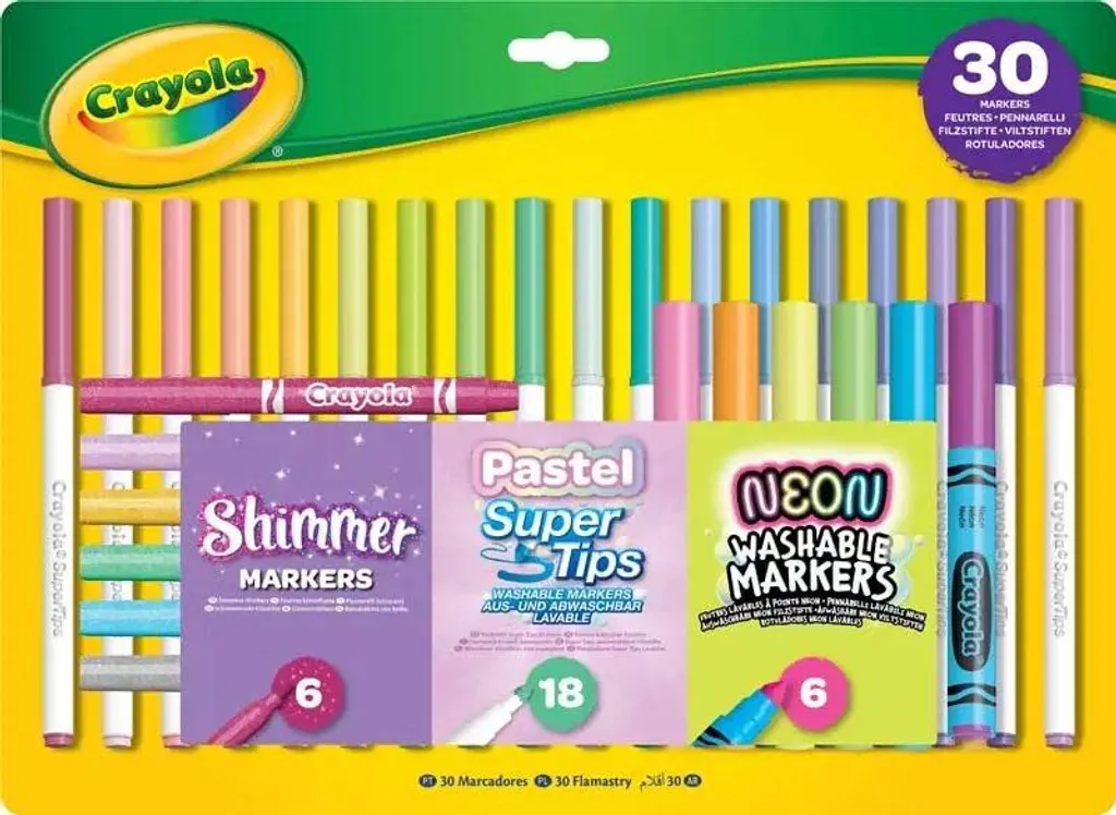 Set de feutres pour activités créatives et coloriage enfant 38 pièces Crayola