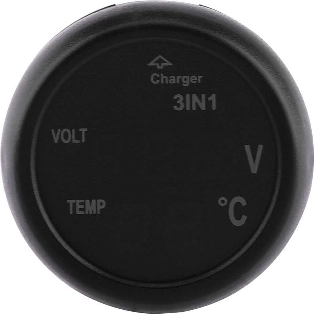 Doppel -LED -Digitalanzeige Voltmeter Thermometer Zigarette leichter USB -Auto -Ladegerät (grün, rot)