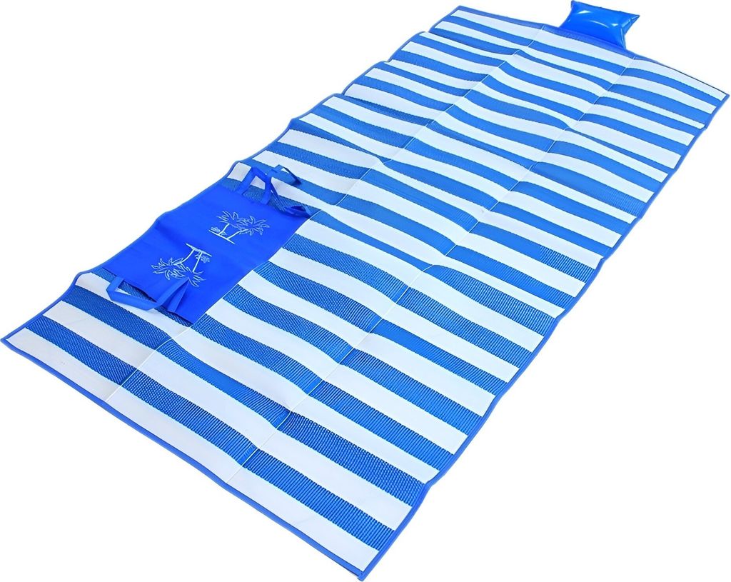 APT Coperta da spiaggia 175 x 90 cm blu Immagine del prodotto 