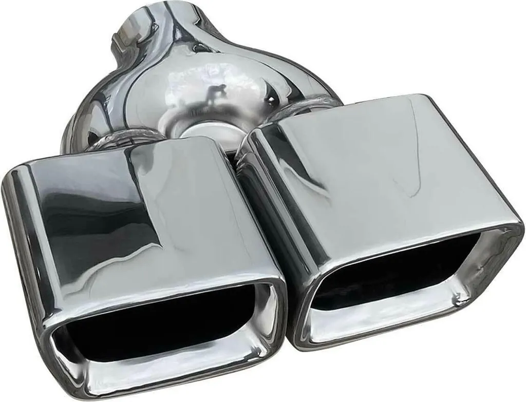 Double embout d'échappement chromé universel pour voiture