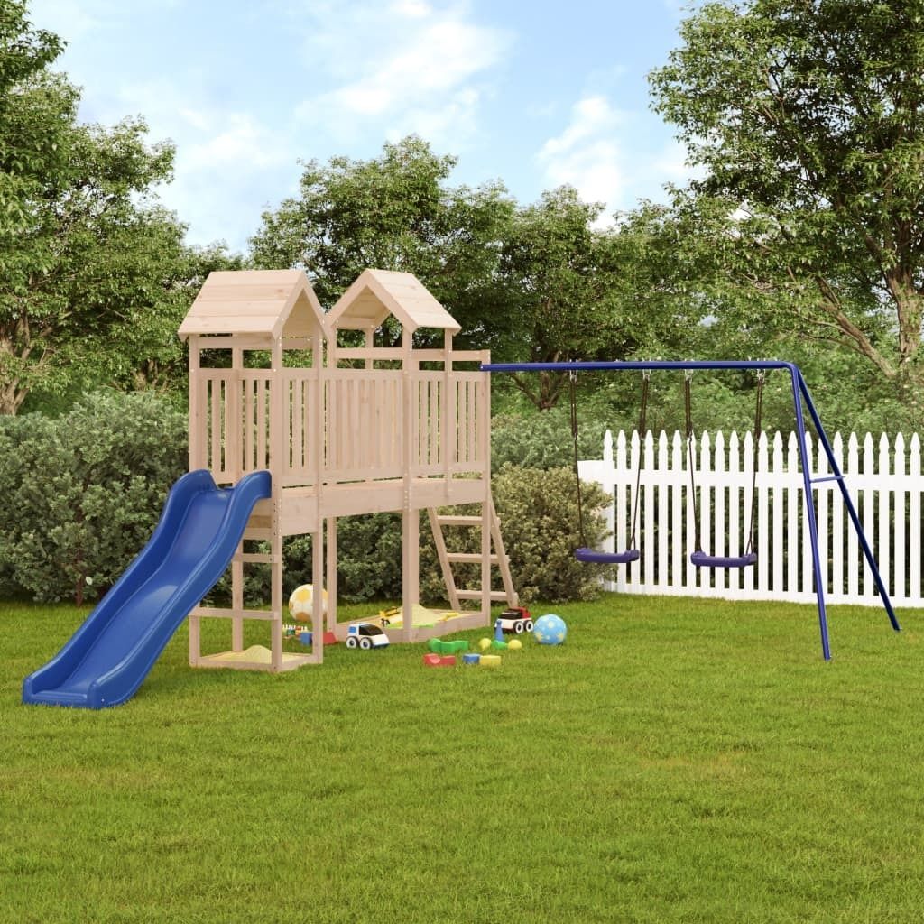 Möbel Spielturm Massivholz Kiefer - Schaukeln 3155885