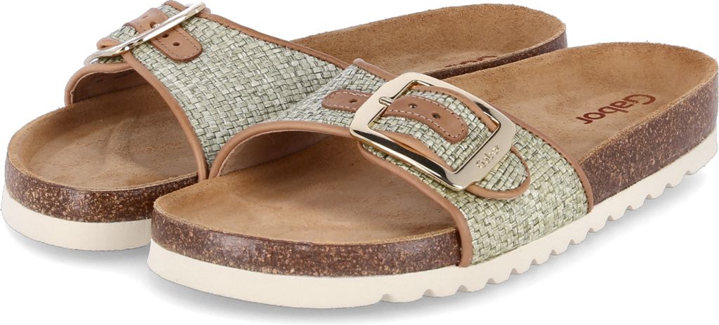 Gabor 83.031 Damenschuhe - bequeme Pantoletten grün Freizeit NEU