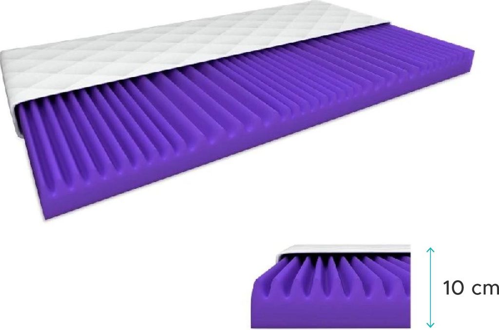 Schaummatratze DELUXE 140 x 200 cm Matratzenschutz: OHNE Matratzenschutz