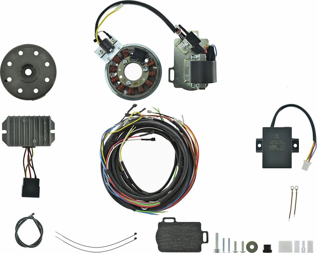 Lichtmagnetzündanlage kpl. mit Kabelbaum - passend für AWO425 Touren 12V 150W
