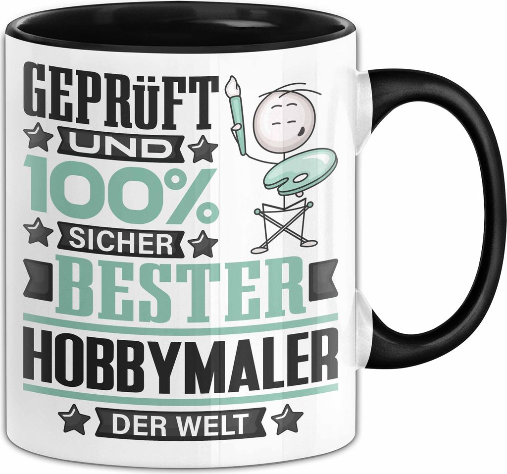 Hobbymaler Geschenk Lustiger Spruch für Hobbymaler Geschenkidee Bester Hobbymaler Der Welt (Schwarz)