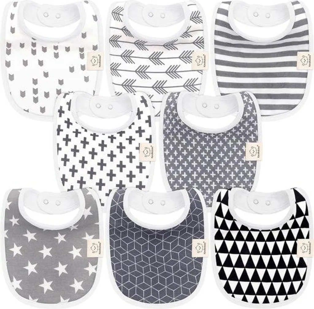 Bavoirs en coton pour bébés : kit idéal pour repas et poussées dentaires