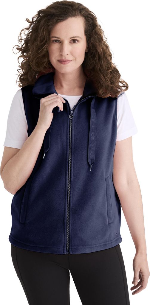 Stooker Women WILMA Damen Fleeceweste Slim Fit 36/38 navy