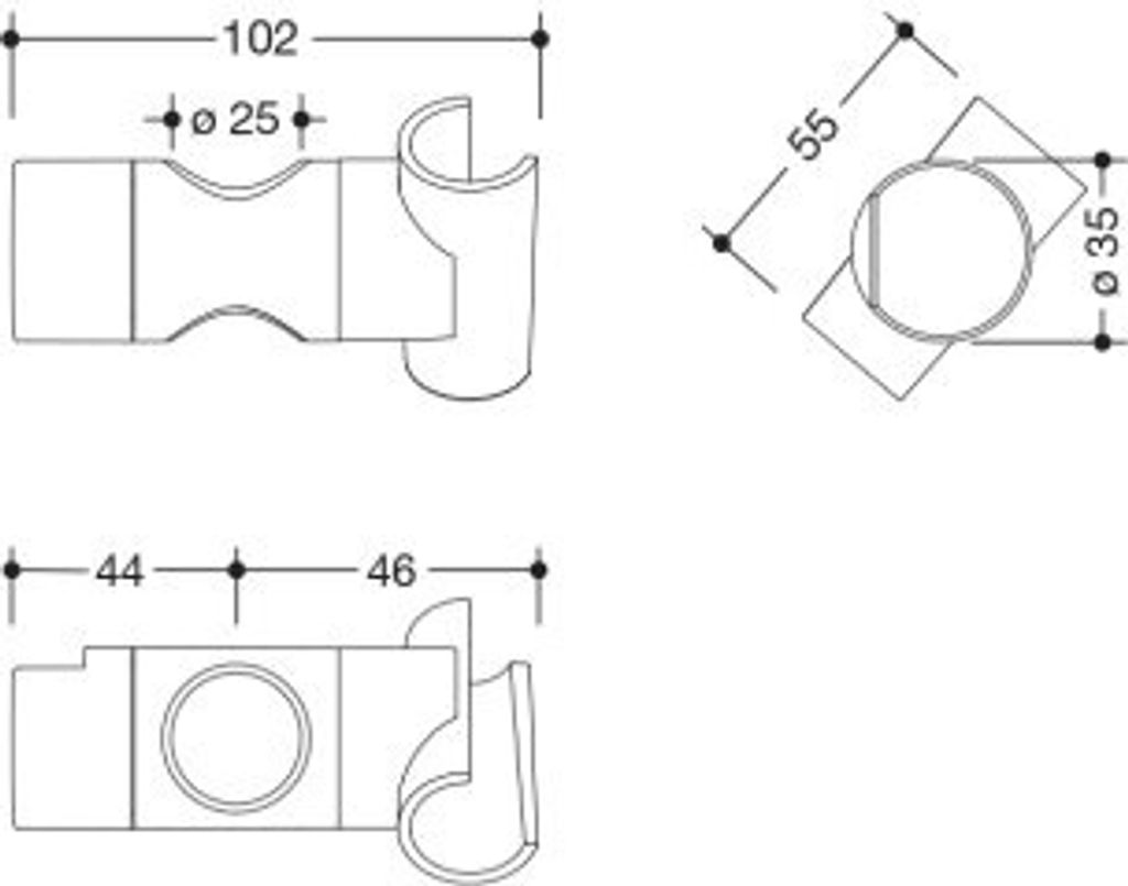 HEWI 70899 Brausehalter für System 900